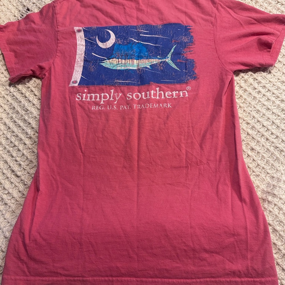 Simply Southern Coral Short Sleeve Tee